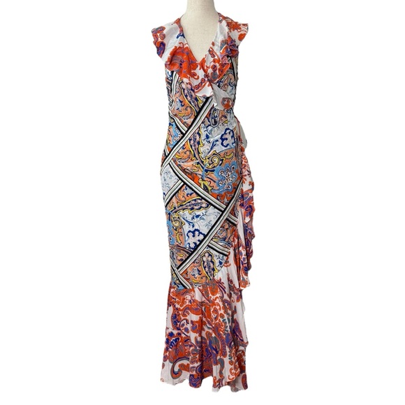 Robert Graham Silvan Silk Printed Wrap Dress - Picture 1 of 13